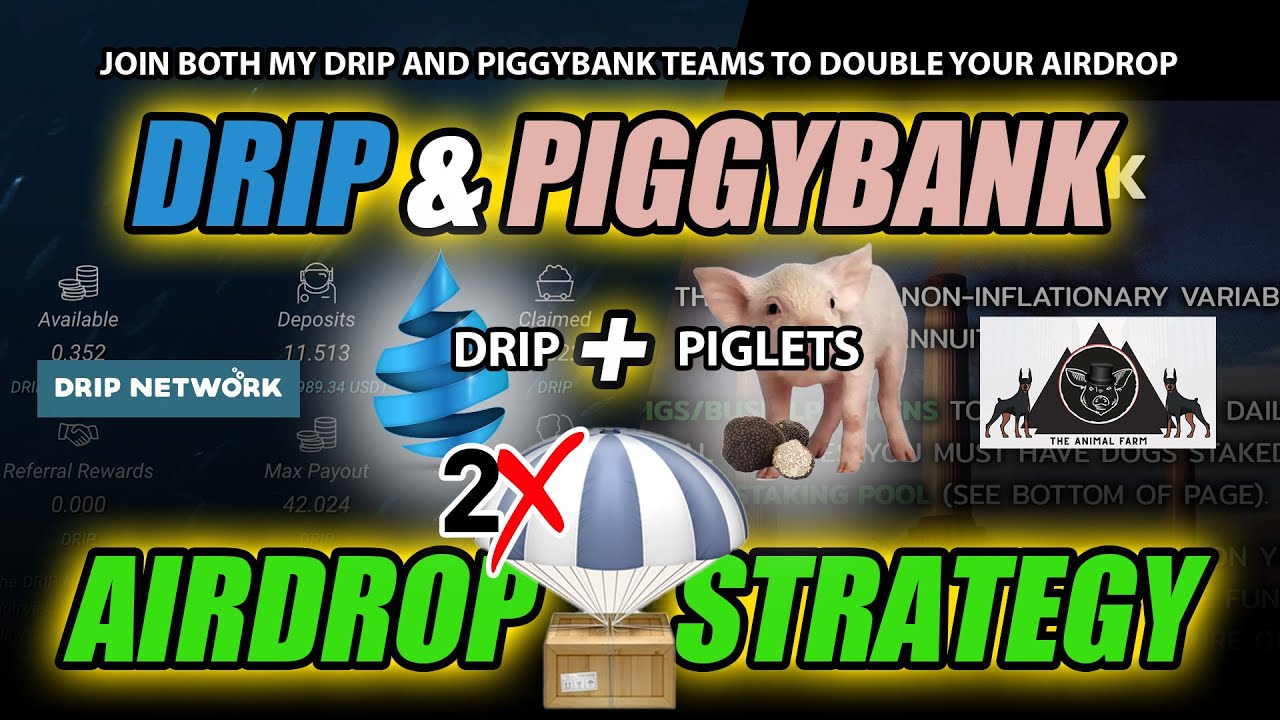 PiggyBank + Drip AirDrop Strategy | Join my Teams for Greater Rewards