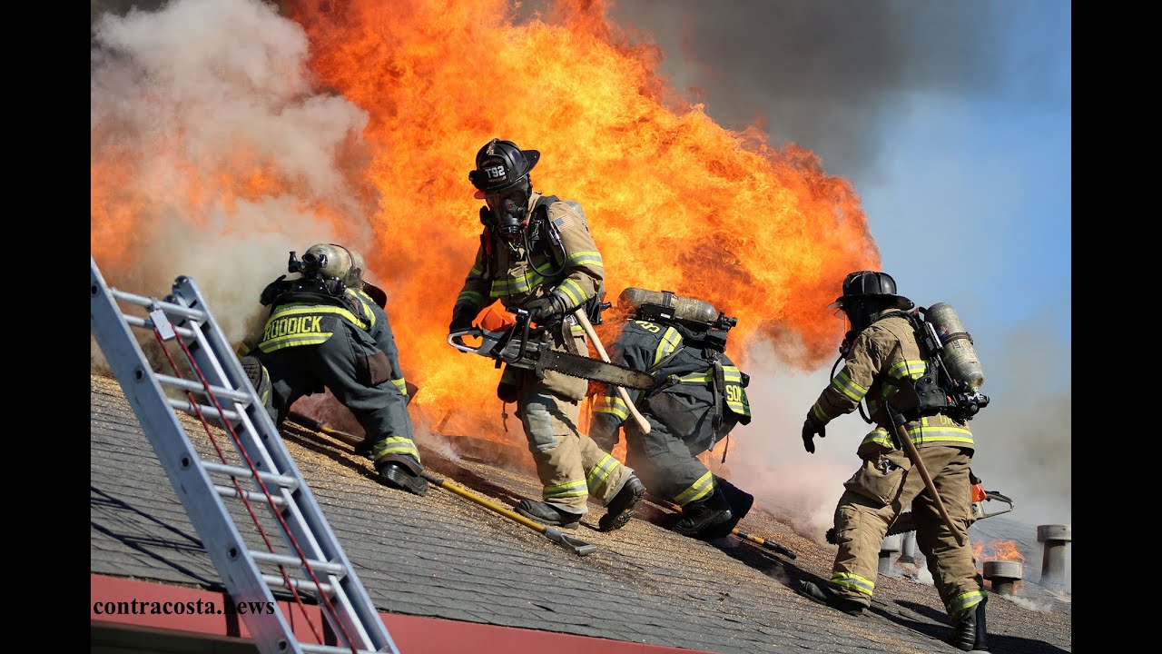 Contra Costa County Firefighters Battle House Fire in Brentwood