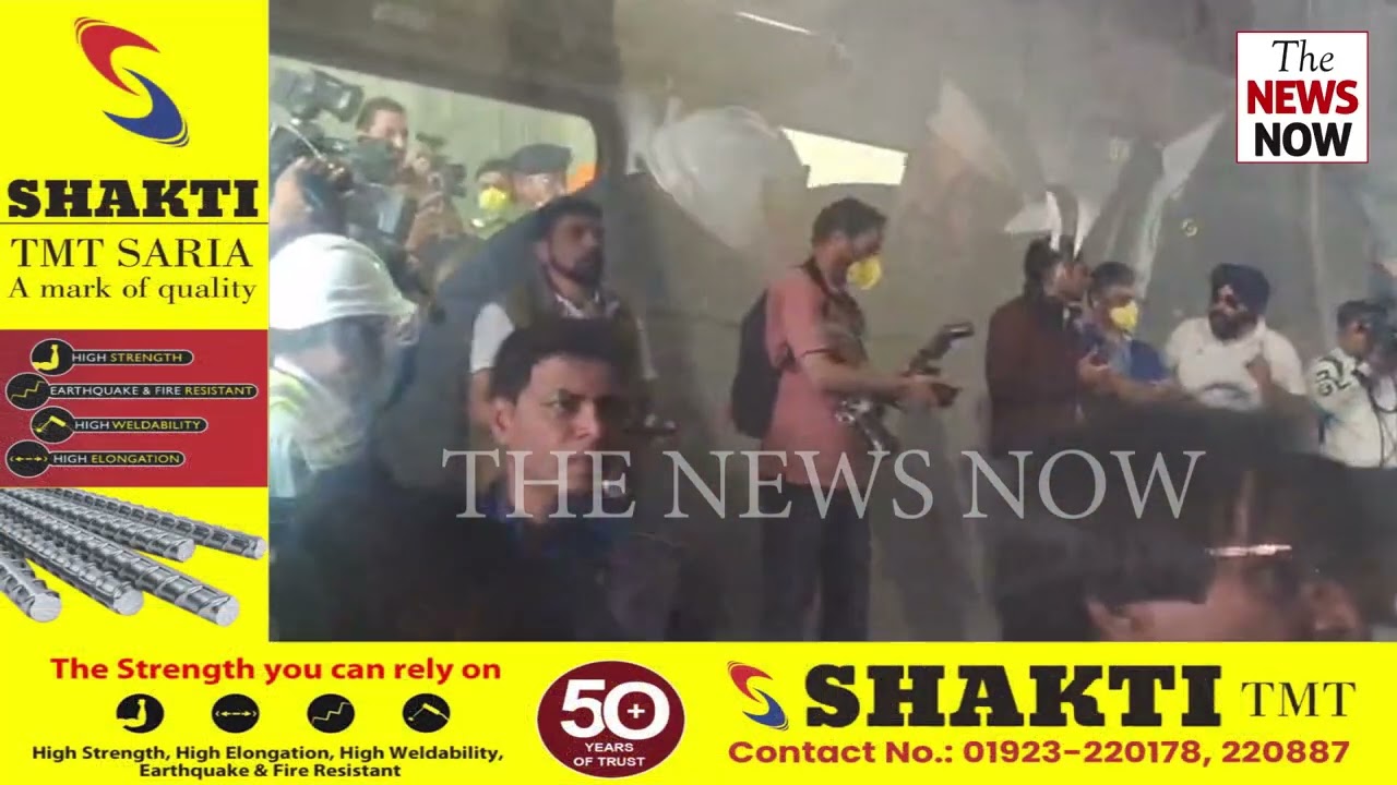 Nitin Gadkari reaches Minimarg for historic Zojila tunnel breakthrough, joined by LG Sinha and CM