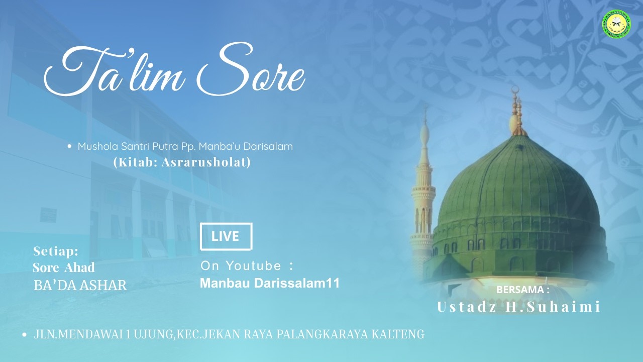 LIVE STREAMING TA'LIM SORE BERSAMA GURU H.SUHAIMI KITAB ASRARUS SHOLAT 15/02/2026