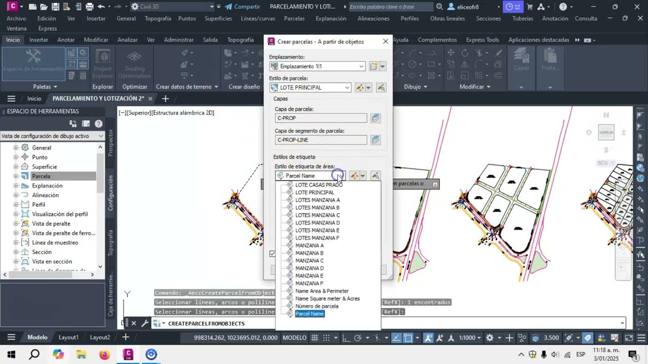 CÓMO CREAR ESTILOS DE PARCELAS Y ESTILOS DE ETIQUETAS (AUTOCAD CIVIL 3D)