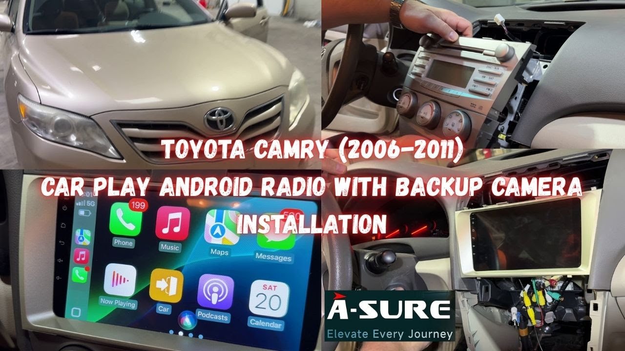 Toyota Camry (2006-2011) how to install radio with backup camera. A-Sure Android radio.