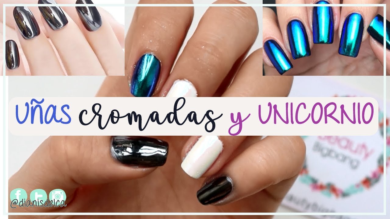Uñas efecto espejo Cromadas/ nail powder