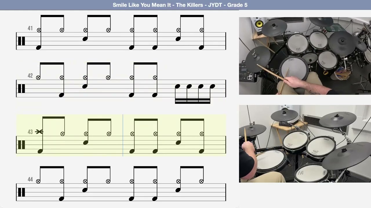 🥁 How To Play - Smile Like You Mean It   The Killers   JYDT   Grade 5