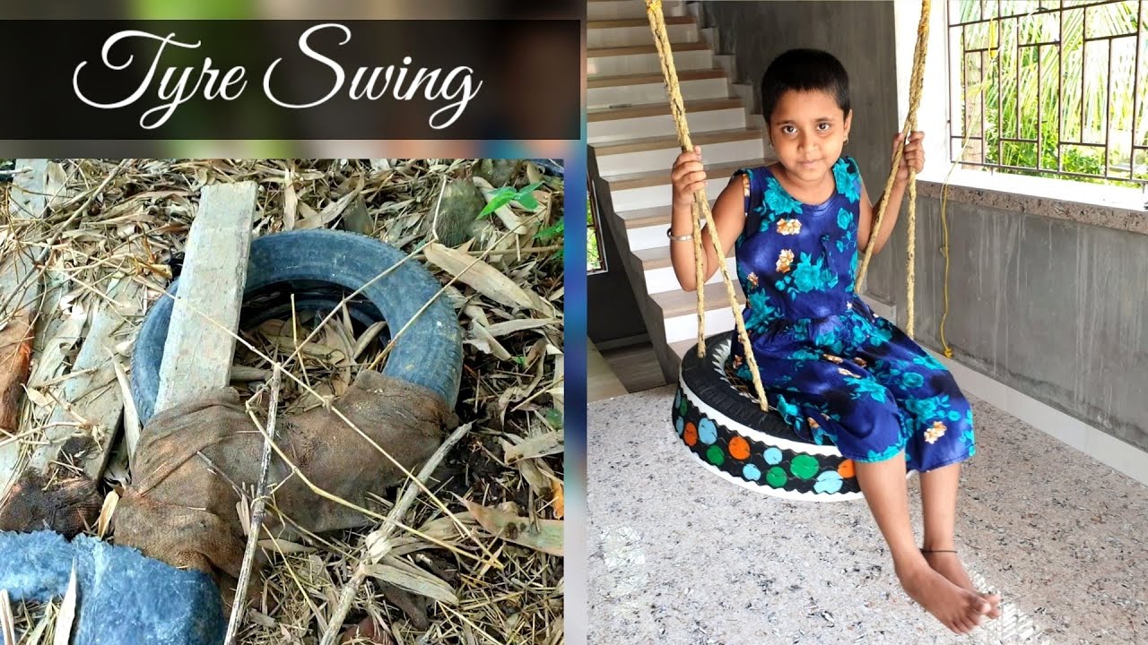 How to make a tyre swing / hanging swing
