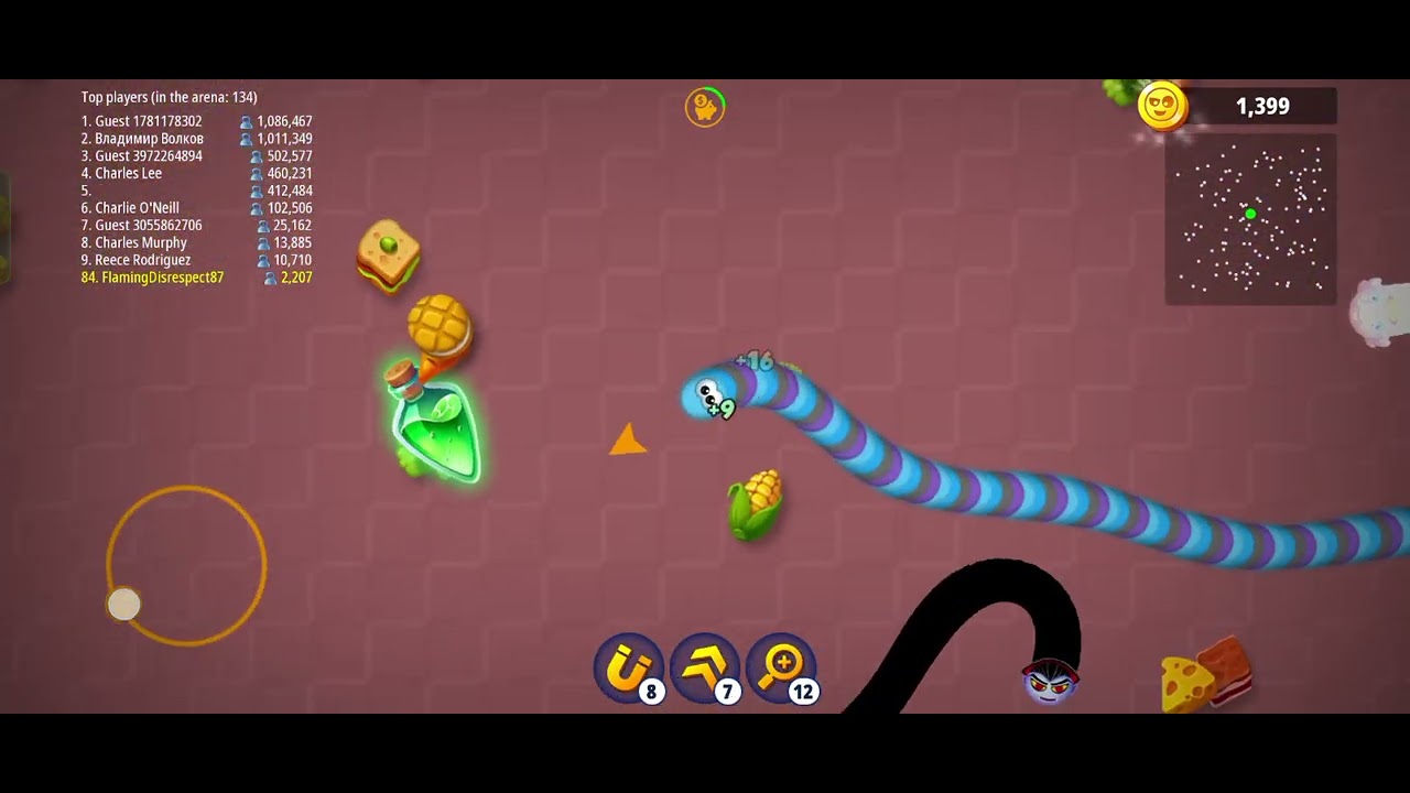 Snake worm 🪱🪱#battle #gameplay #bigbattle #augmentedrealitygame 