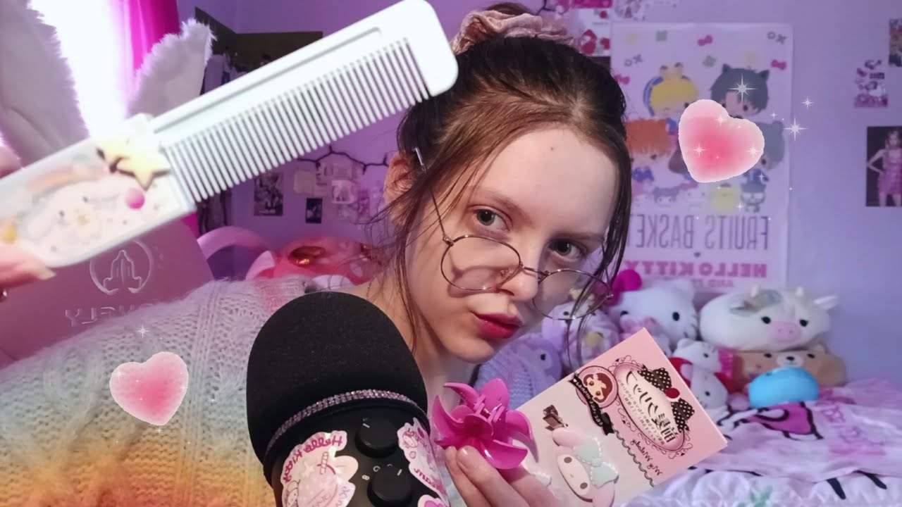 ASMR girl in the back of the class plays with your hair ♡ (personal attention)