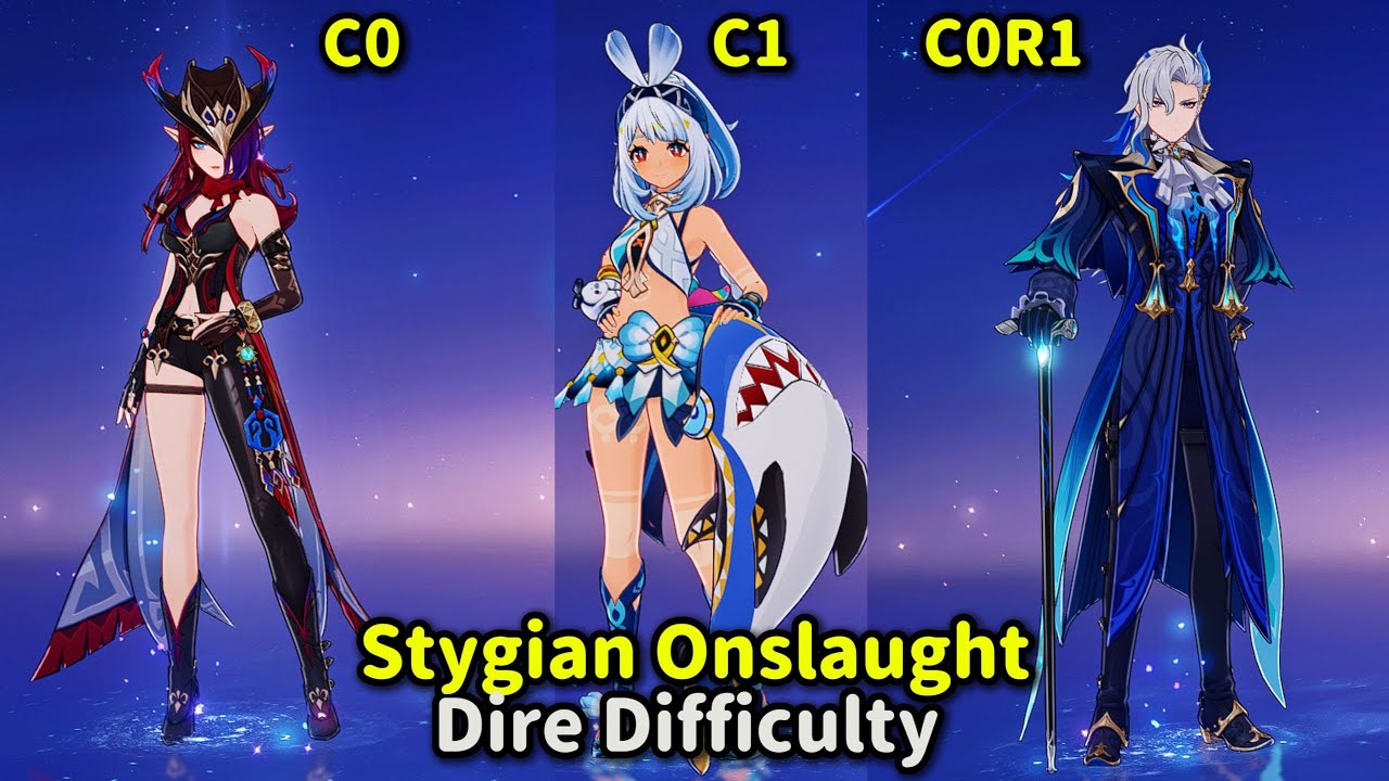 NEW Stygian Onslaught 5.8 | Dire Difficulty VI Clear in 339s | Genshin Impact