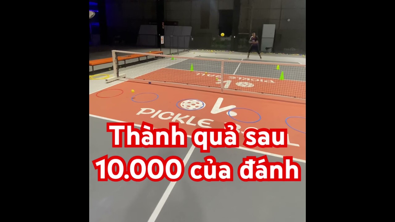 Kết quả 10.000 c&uacute; đ&aacute;nh Drop tập luyện trong Pickeball #pickleball #họcpickleball #okpickleball