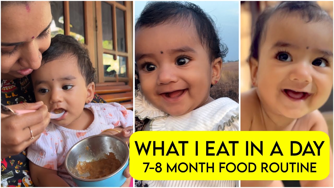 7-8 months baby food routine ❤️ | Yami kutty's food routine 