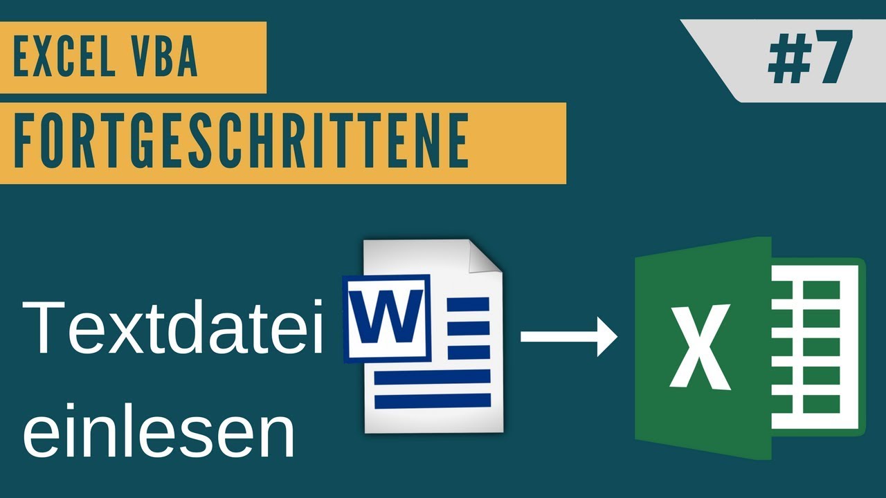 EXCEL VBA Fortgeschrittene #7 - Daten aus Textdokument einlesen / importieren (Line InPut)