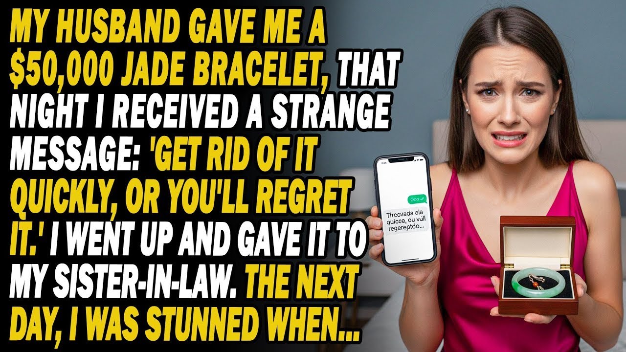 Hubby Got Me A $50K Jade Bracelet📿That Night, A Strange Text Came:📲