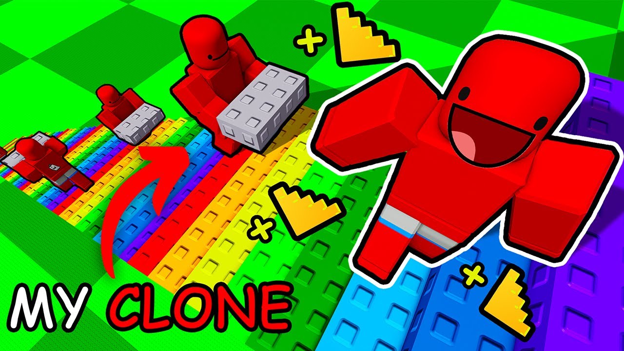 Using my CLONES to build INFINITE STAIRS in Roblox!