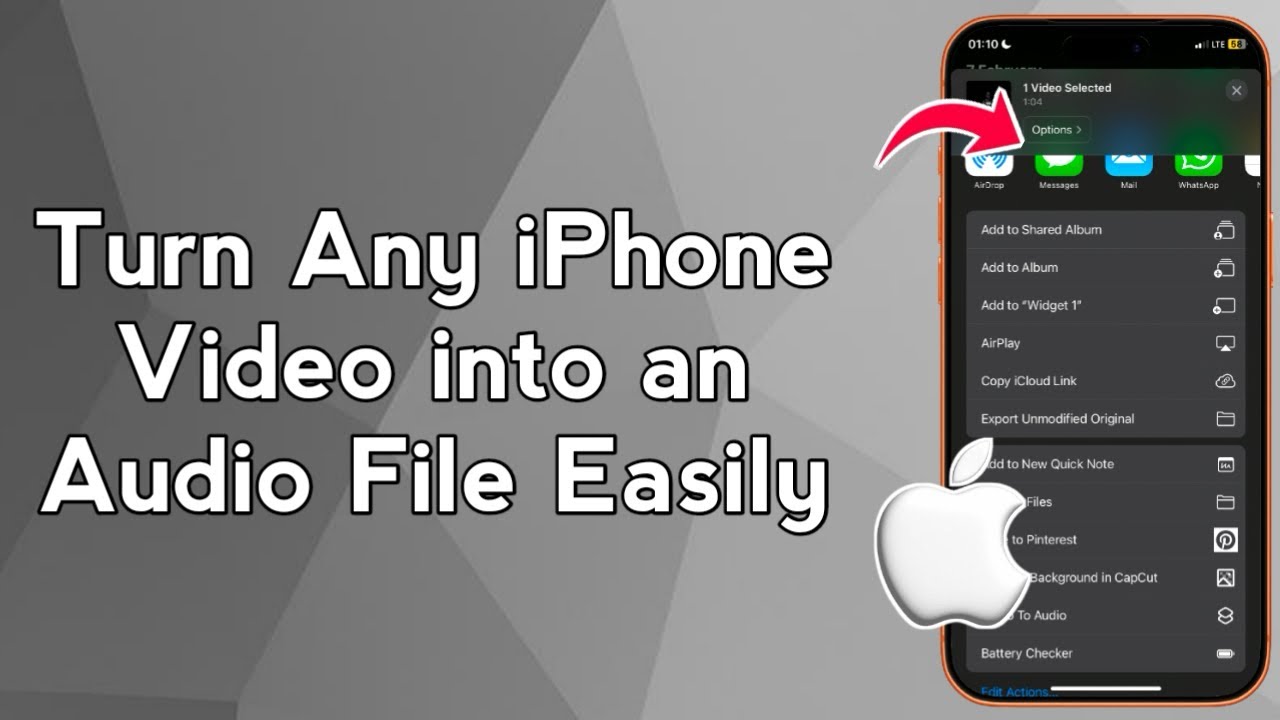 Turn Any iPhone Video into an Audio File Easily