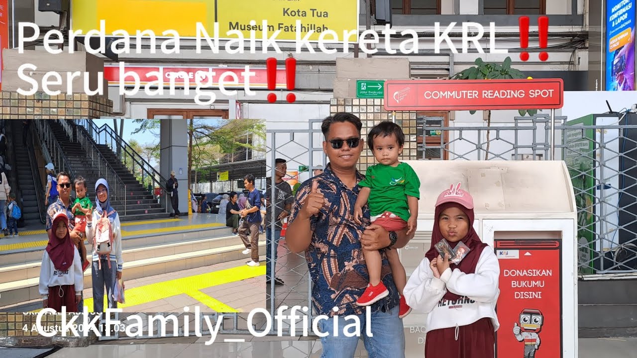Cikarang➡️ KOTA TUA. Perdana Naik Kereta KRL‼️. SERU BANGET‼️.