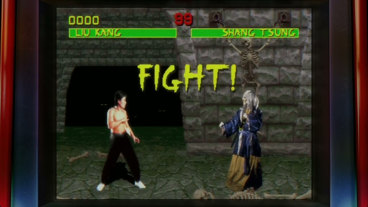 Mortal Kombat (1992 - Arcade - Legacy Kollection) Liu Kang vs Goro and Shang Tsung