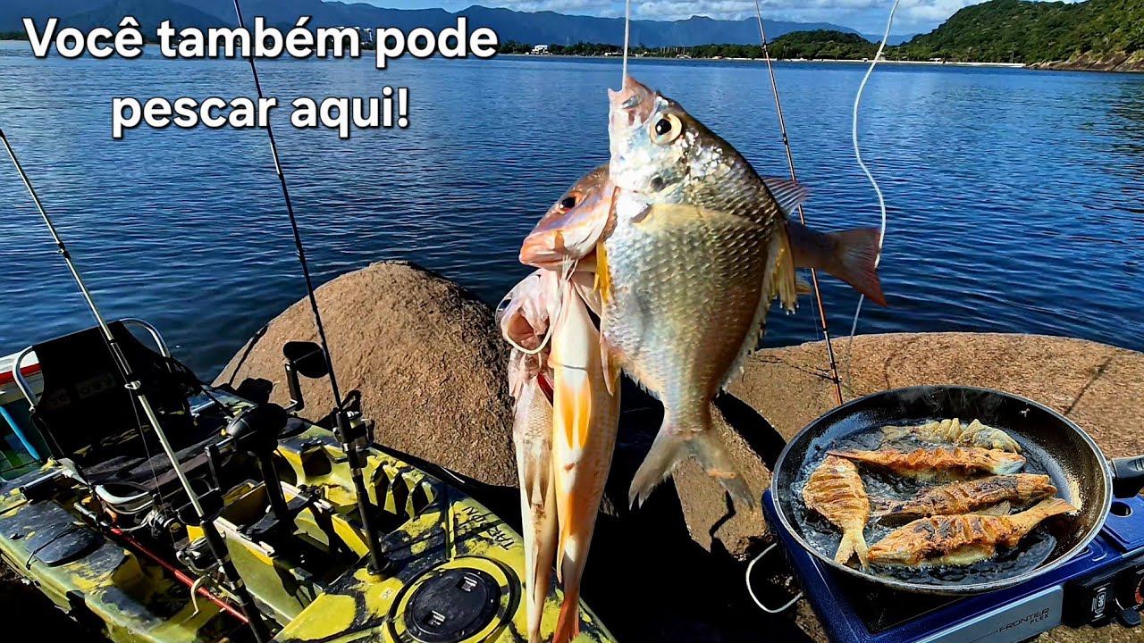 PESCA RAIZ NO CANT&Atilde;O DO INDAI&Aacute;: Pesquei e Preparei na Hora!