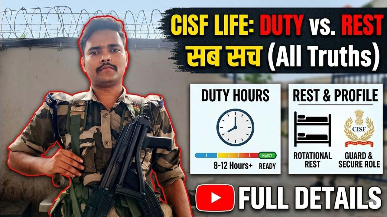 CISF job profile leave duty hours rest working etc.