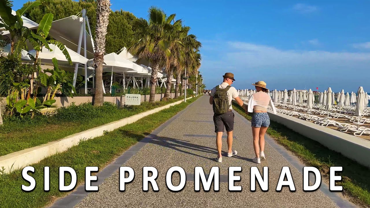 SIDE ALL HOTELS PROMENADE Aktuell / Beach /Walking tour TURKIYE 2025 #sideturkey #beach