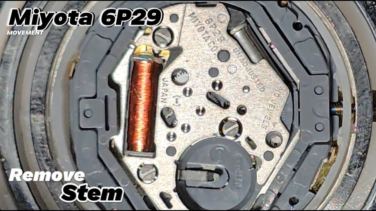 How to Remove Stem from an  MIYOTA 6P29 Movement | Step-by-Step Tutorial