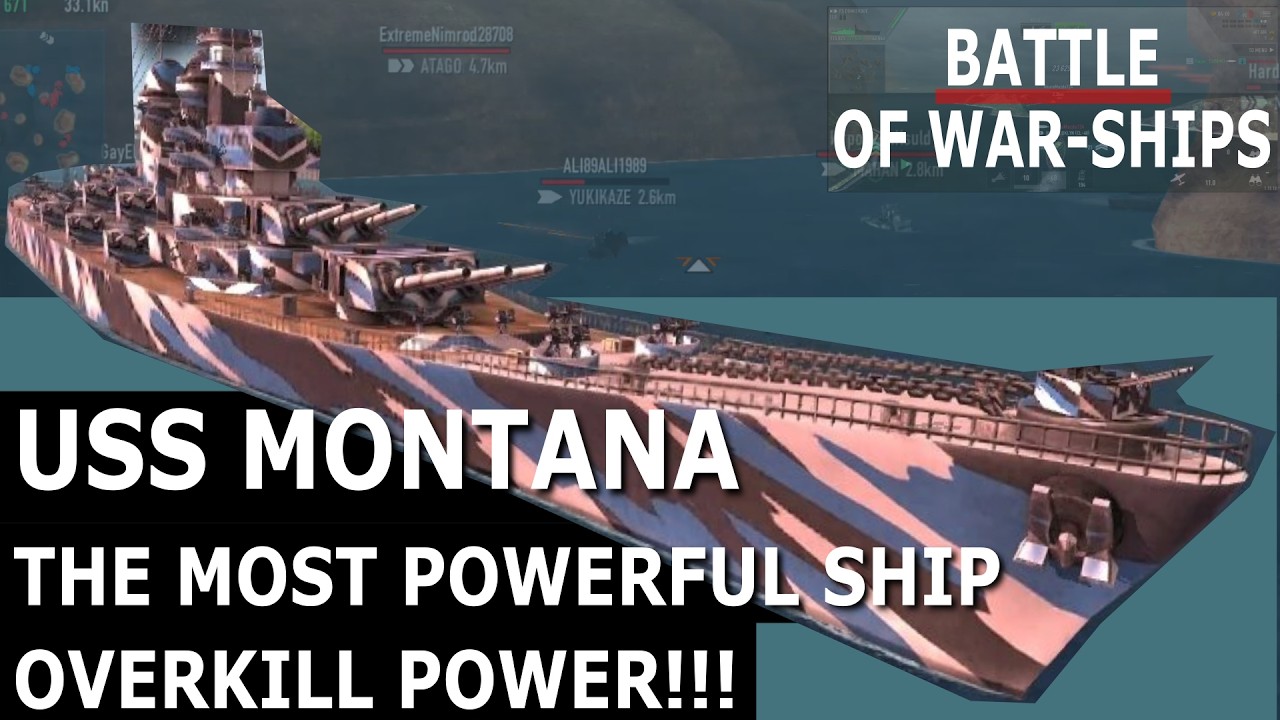 Battle of warships montana | USS Montana - Extremely deadly! Overkill! Best in game ship!