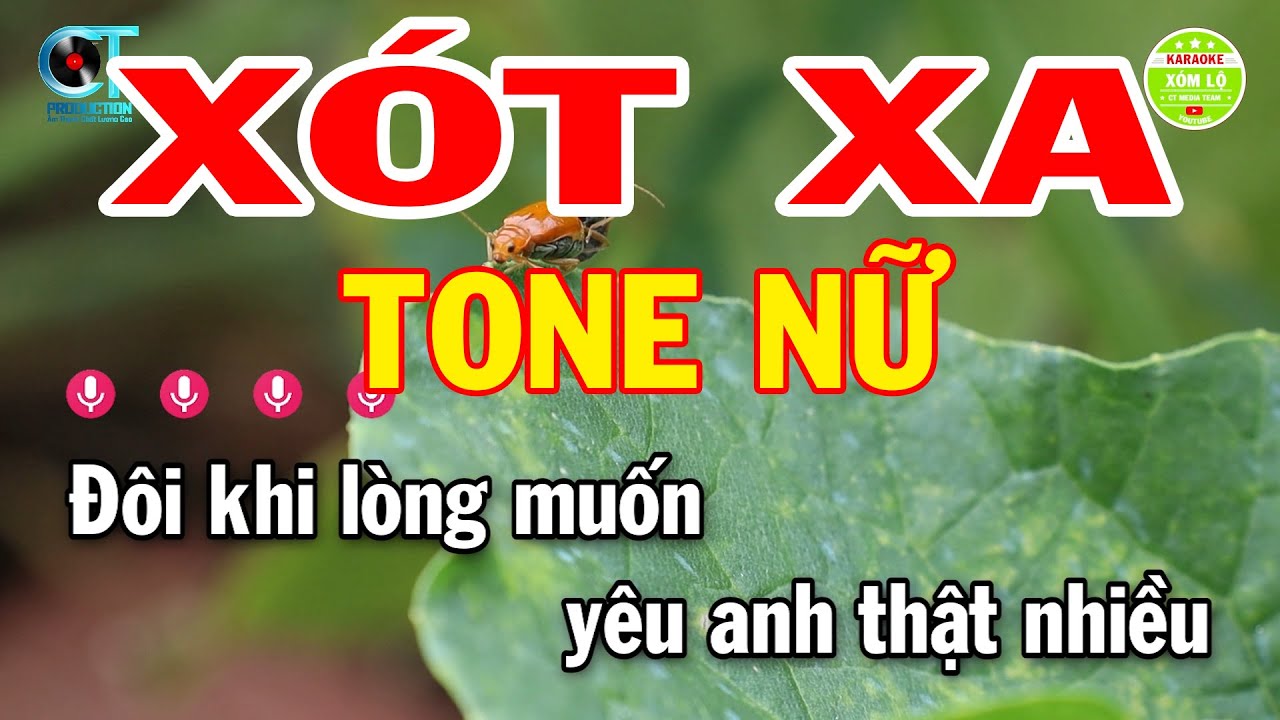 Karaoke Xót Xa Tone Nữ ( Đô Thứ ) Nhạc Sống Hay Nhất 2023 | Karaoke Xóm Lộ