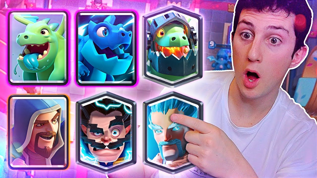 LOS 3 DRAGONES Y LOS 3 MAGOS EN UN MISMO MAZO en Clash Royale - WithZack