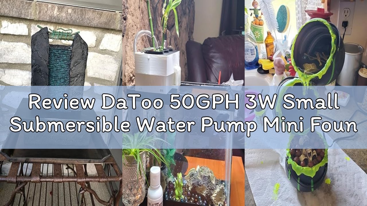 Review DaToo 50GPH 3W Small Submersible Water Pump Mini Fountain Pump Ultra Quiet For Aquarium Fish