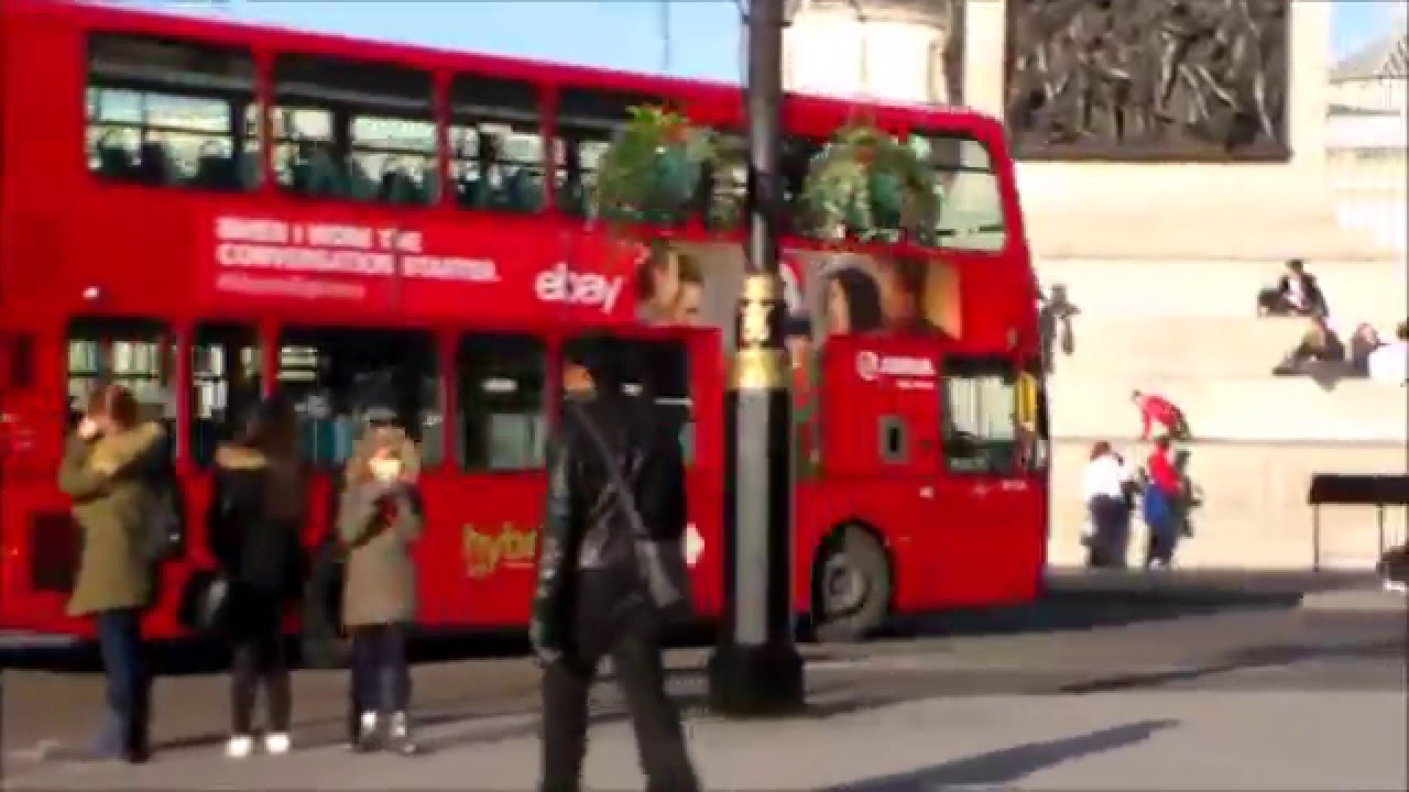Buses at Trafalgar Square 09/12/2015