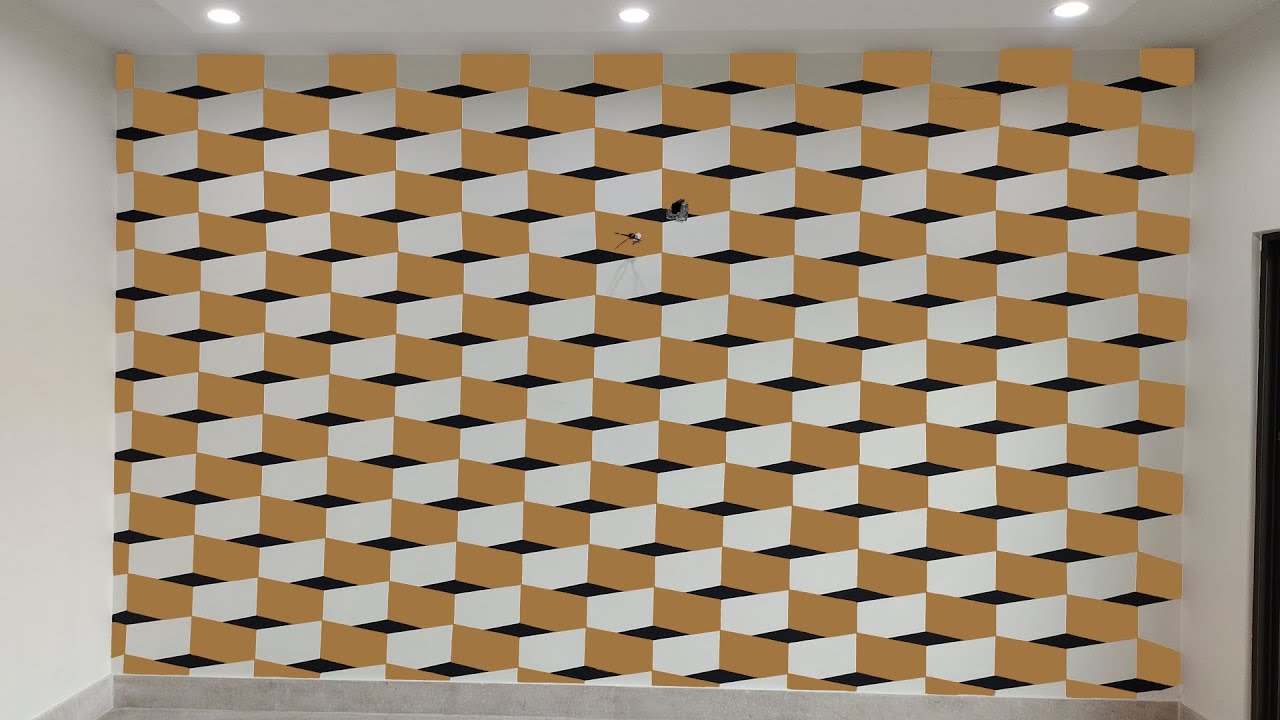 bedroom wall painting simple design | 3d wall painting | 3D wall decorate | interior design