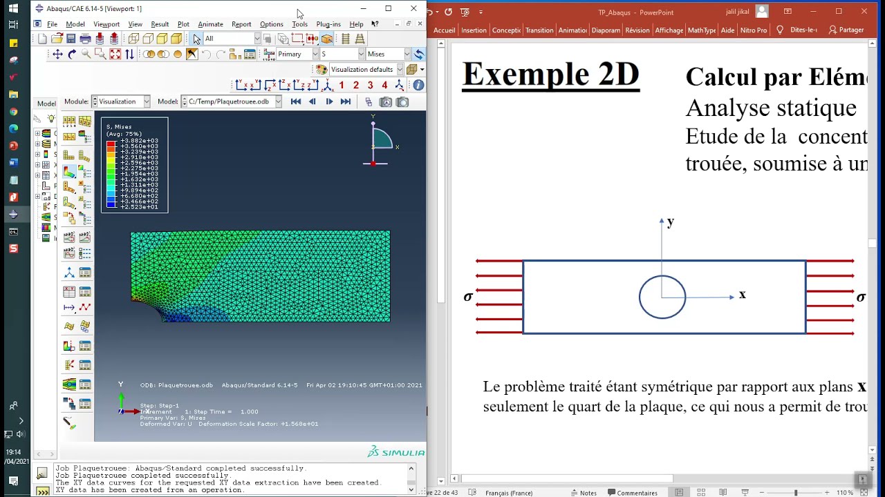 #Abaqus | #Tutorial 2 | Static Analysis of a #Plate with a Hole subjected to #tensile stress