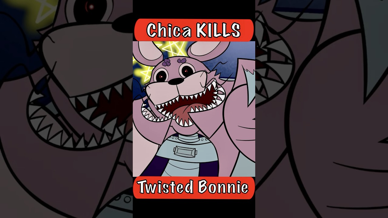 Chica KILLS Twisted Bonnie  #fnaf #fnafanimation #shorts