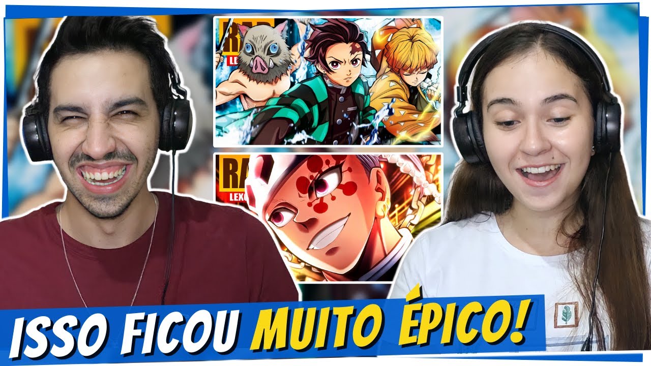 React Rap do Tanjiro, Zenitsu e Inosuke 🌊⚡🐗 | NOITE DE CAÇA e Tengen Uzui | EXTRAVAGANTE | LexClash
