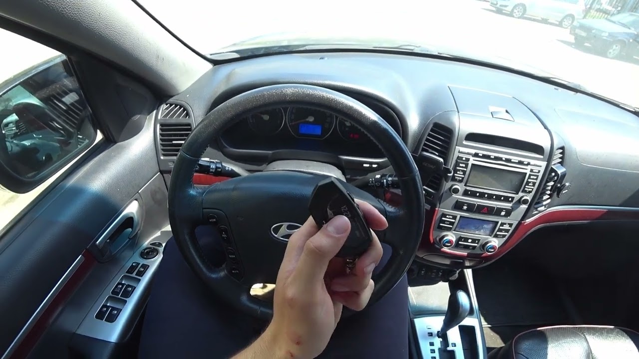Hyundai Santa Fe обзор автосигнализации с автозапуском Pandora DX 9x LoRa