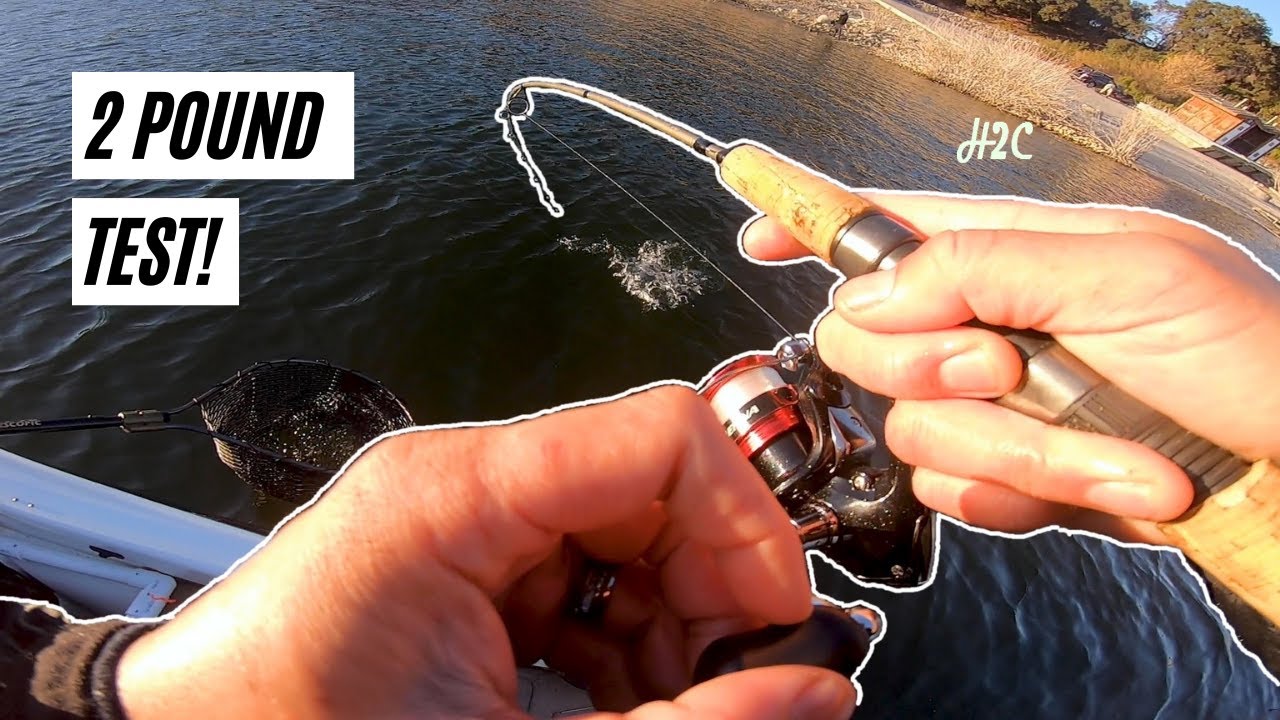 Use 2lb test line to catch trout
