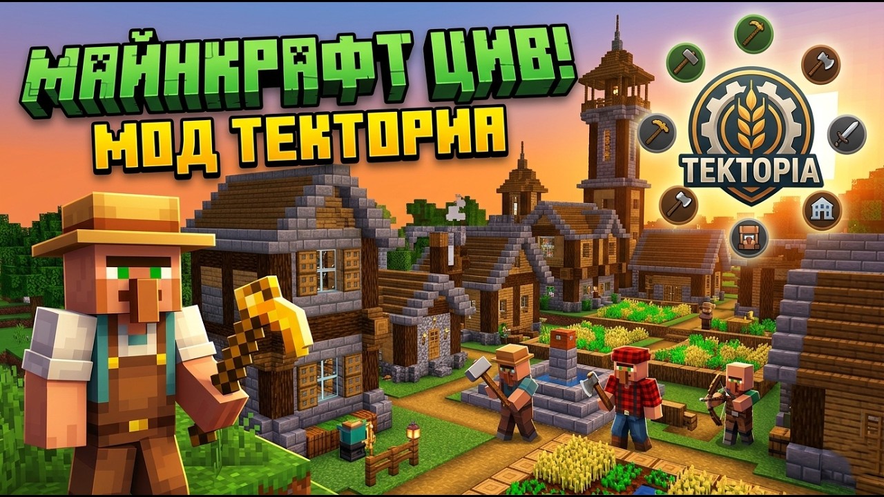 майнкрафт мод на цивилизацию | Обзор мода TekTopia