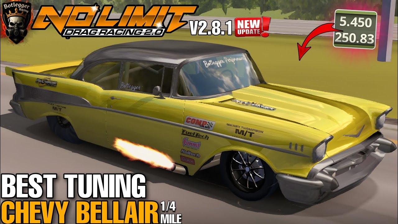 Latest Tune Chevy Bellair 5.4 second in 1/4 mile no limit drag racing 2 V2.8.1