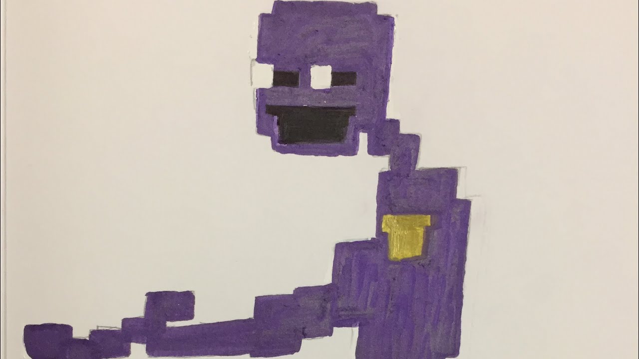 Drawing 8 Bit Purple Guy/Afton (Fnaf 2)