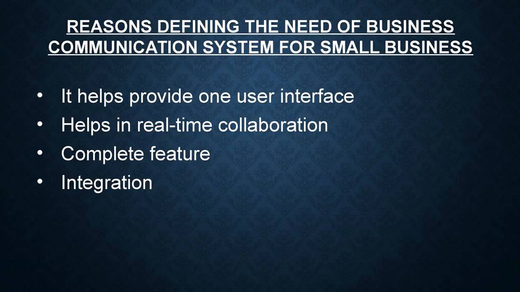 Business Communication System A Complete Dynamics