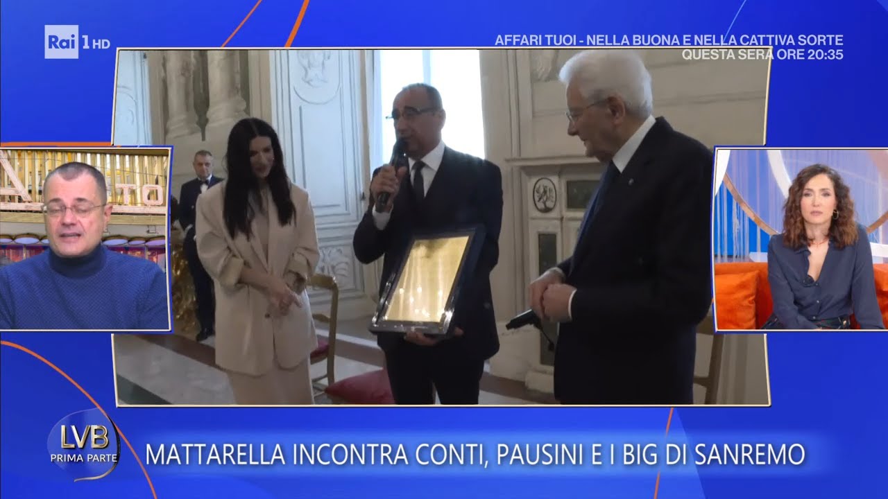 I big di Sanremo al Quirinale, le interviste e i retroscena - La volta buona 13/02/2026
