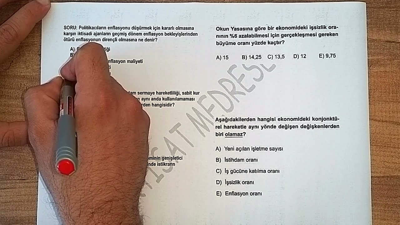 51) MAKRO İKTİSAT SON KAVRAMLAR SORU ÇÖZÜMÜ - 4(SON)