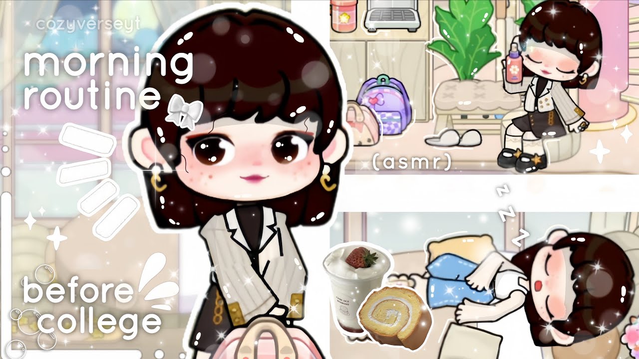 ‧₊˚ ꒰ asmr ꒱ Morning routine before college (realistic & aesthetic) ‧₊˚ ┊@gameworld.lifestory 