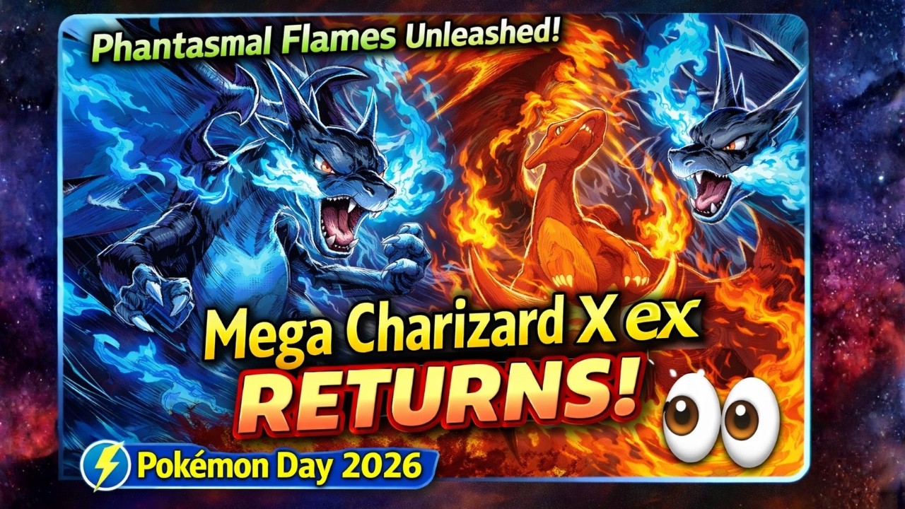 ⚡ Pokémon Day 2026 UNLEASHES Phantasmal Flames! 🔥 Mega Charizard X ex Returns… Don’t Blink 👀