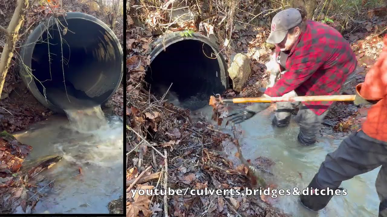 UNCLOGGING CULVERTS AFTER LOTS OF RAIN. 12/2025 NT#90