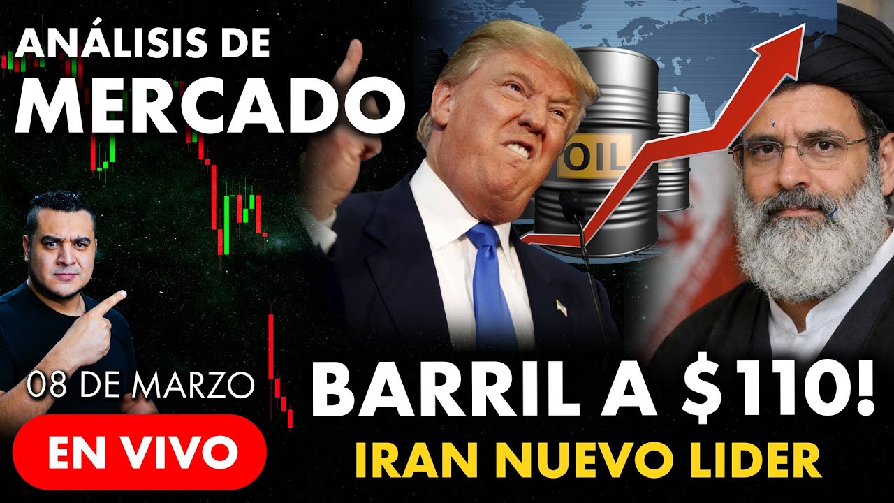 La Bolsa se Desploma! Petroleo Sube a $110! La Guerra Empeora! Iran Tiene un Nuevo Lider!