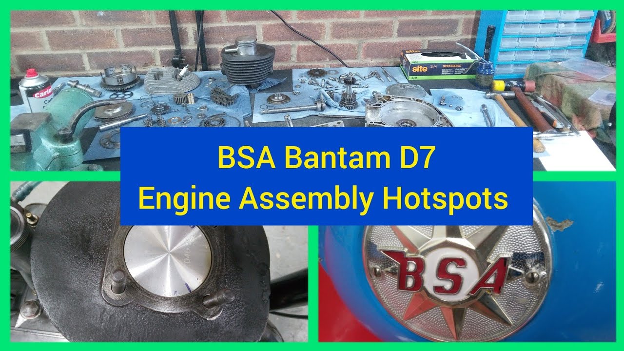 BSA Bantam D7 Engine Assembly Hotspots