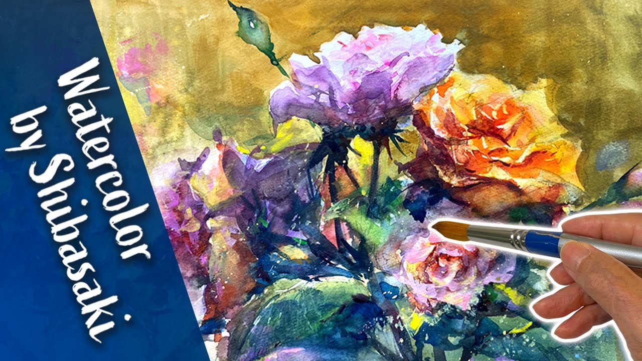 Healing Watercolor Art |  Roses Still Life