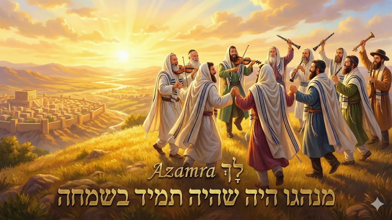 אֲזַמְּרָה לָּךְ – מנהגו היה שהיה תמיד בשמחה - מחכם ותם (בצל)  Minhago Haya