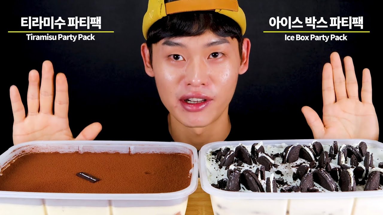 오랜만에 투썸플레이스 티라미수,아이스박스 파티팩먹방~!! Tiramisu,Ice Cake Party Pack MuKBang~!!