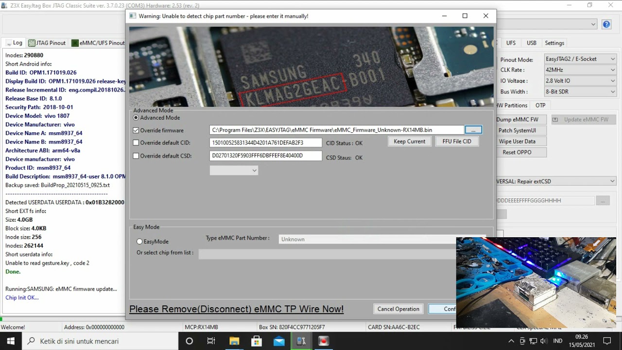 EasyJtag by z3x team Release v3 7 0 23  clean rpmb and update ffu